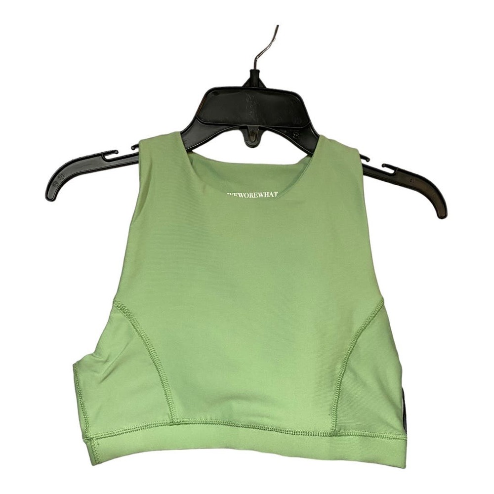 NWT We Wore What Racerback Bra SMALL Fair Green High Neck Lined Athleisure Women